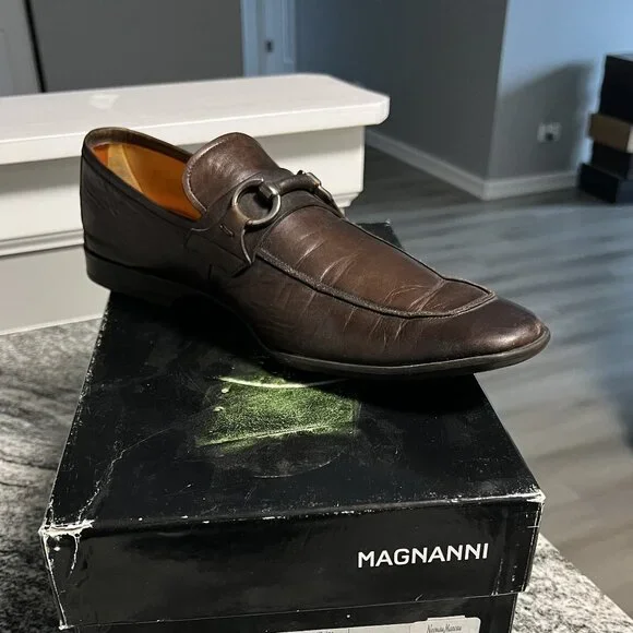 Neiman Marcus Diago Bit-Strap Leather Loafers - Main Image